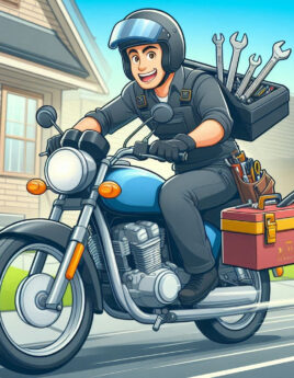 Intervention en urgence dun serurier en moto. Sécurité maison à Bruxelles par serrurier Bruxelles Openlock